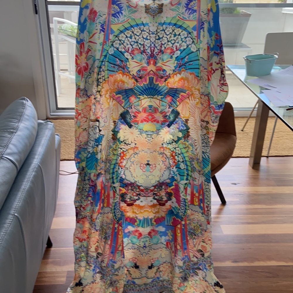 Camilla Kaftan Dress - a stunner , beautiful colours , one size fits all - Picture 4 of 9